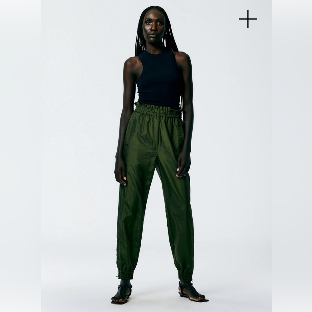 Tibi Crispy Nylon Paper Bag Felix Jogger